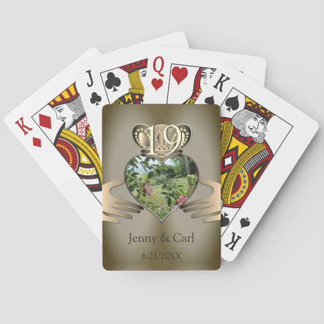 Jeu De Cartes 8ème, 19ème anniversaire de la photo Claddaugh (dos)