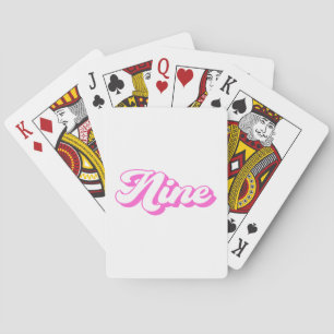 Jeu De Cartes 9e anniversaire Retro Girl