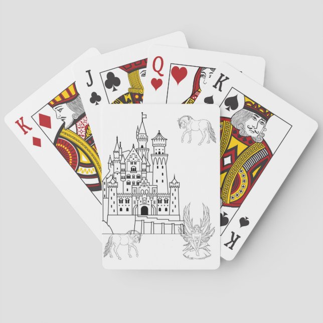 Jeu de Cartes à Colorier Château (dos)