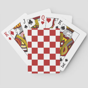 Jeu De Cartes À damiers rouge et blanc