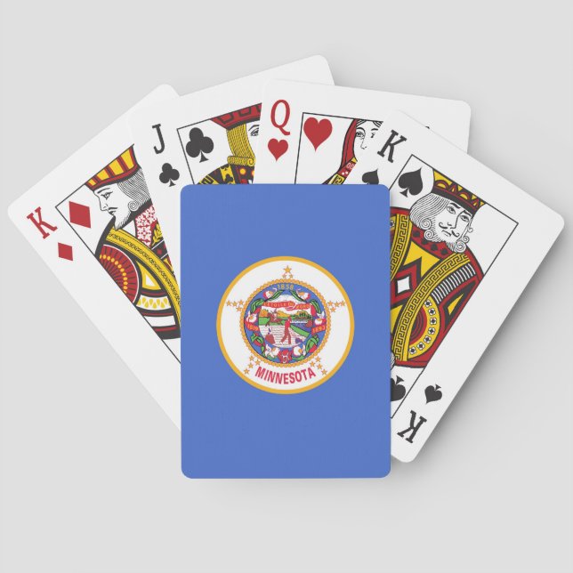 Jeu de cartes à jouer avec l'ancien drapeau du Min (dos)