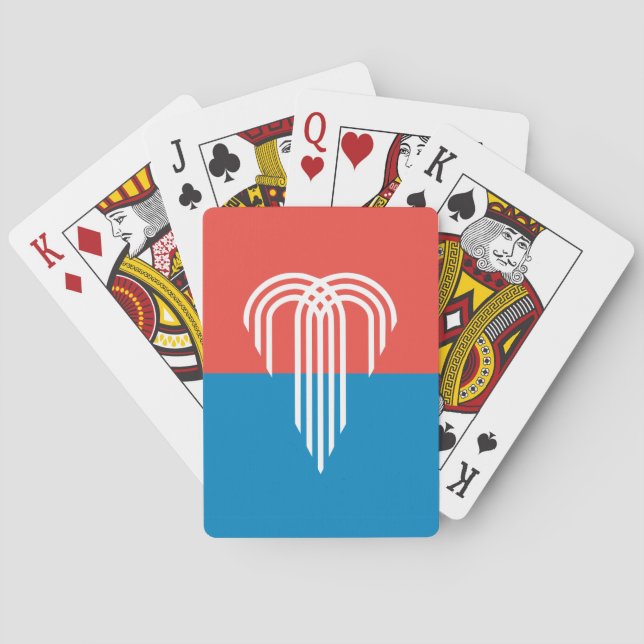 Jeu de cartes à jouer avec le drapeau de Kansas Ci (dos)