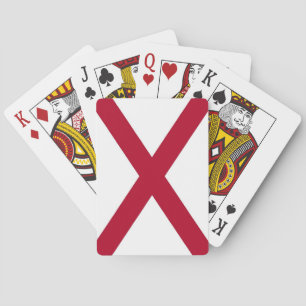 Jeu de cartes à jouer avec le drapeau de l'Alabama