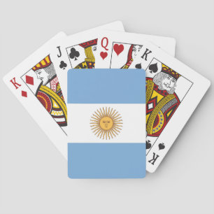 Jeu de cartes à jouer avec le drapeau de l'Argenti