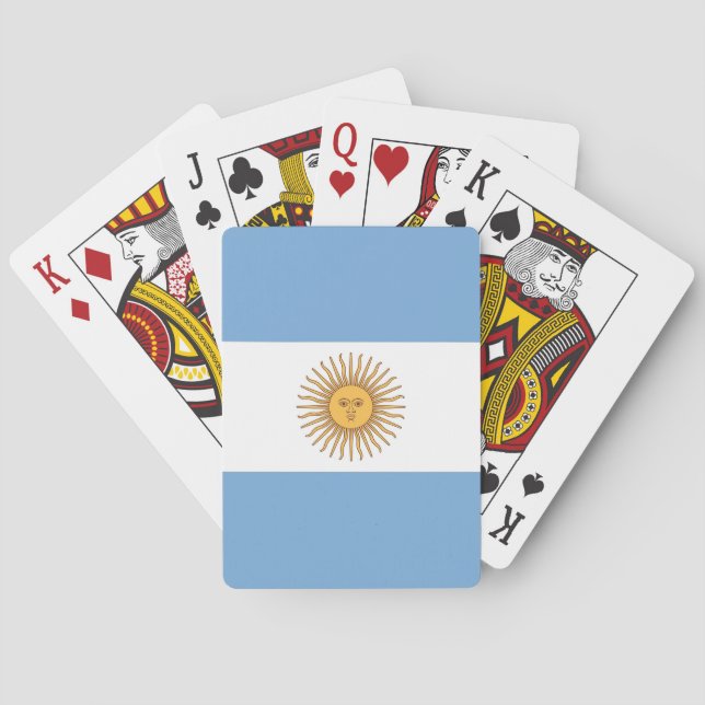 Jeu de cartes à jouer avec le drapeau de l'Argenti (dos)