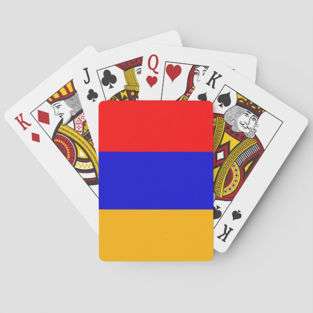 Jeu de cartes à jouer avec le drapeau de l'Arménie (dos)