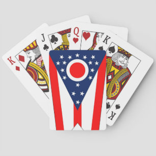 Jeu de cartes à jouer avec le drapeau de l'Ohio, É