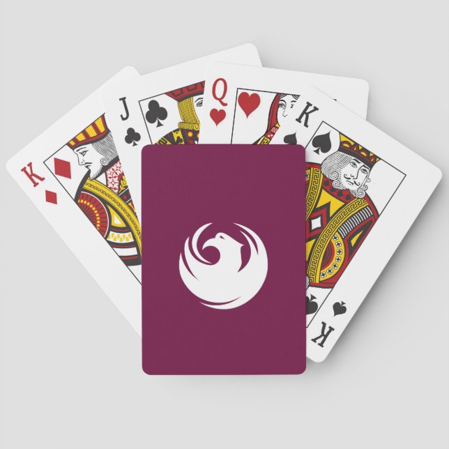 Jeu de cartes à jouer avec le drapeau de Phoenix,  (dos)