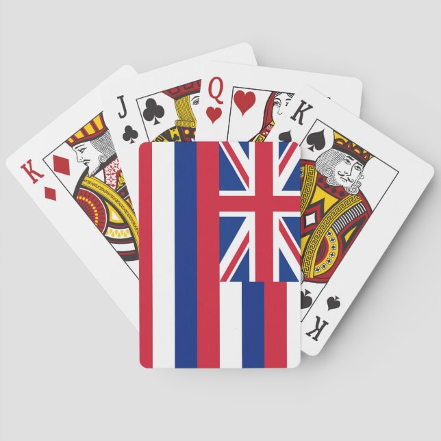 Jeu de cartes à jouer avec le drapeau d'Hawaii (dos)