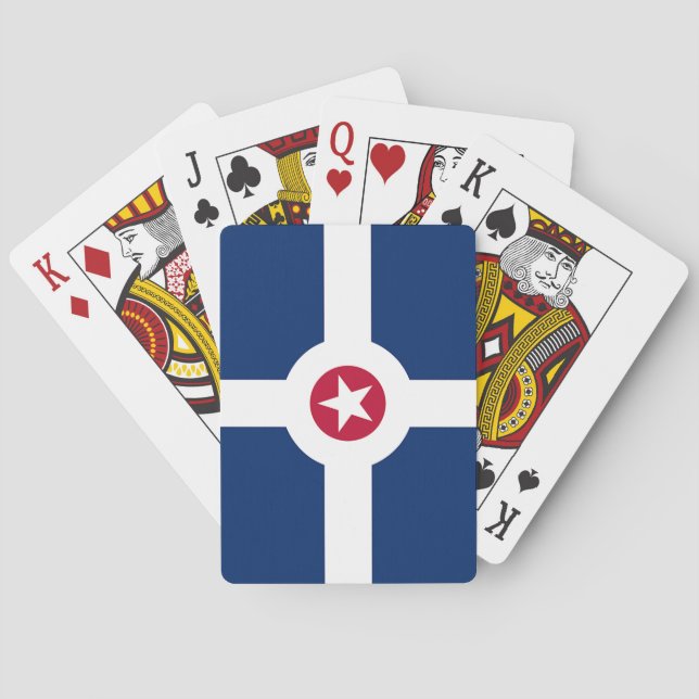 Jeu de cartes à jouer avec le drapeau d'Indianapol (dos)