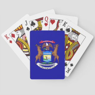 Jeu de cartes à jouer avec le drapeau du Michigan