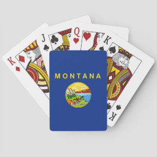 Jeu de cartes à jouer avec le drapeau du Montana