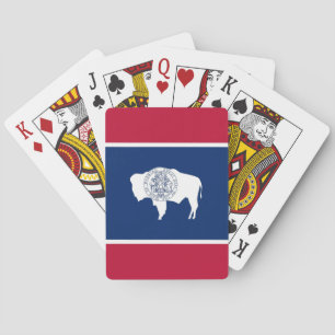 Jeu de cartes à jouer avec le drapeau du Wyoming,
