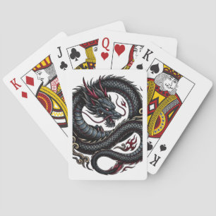 Jeu de Cartes à Jouer Dragon Design – Tatouage Coo