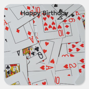 Jeu de cartes à jouer éparpillées, autocollants d'