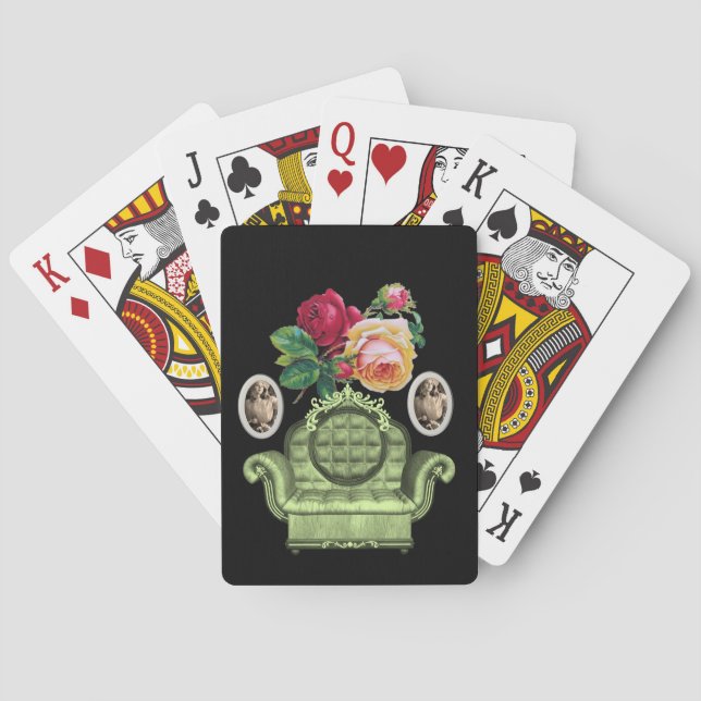 Jeu de Cartes à Jouer Floral (dos)