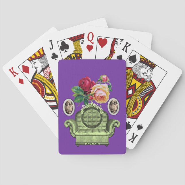 Jeu de Cartes à Jouer Floral (dos)