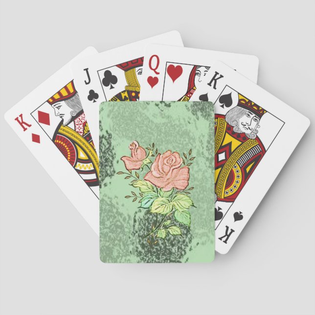 Jeu de Cartes à Jouer Floral (dos)