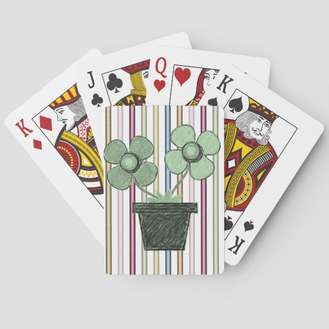 Jeu de Cartes à Jouer Floral (dos)