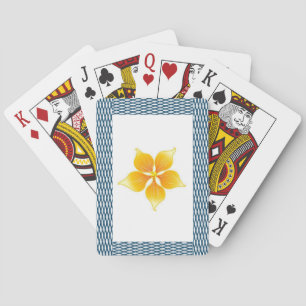 Jeu de cartes à jouer floral