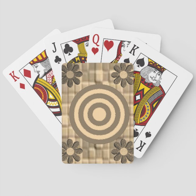 Jeu de cartes à jouer floral (dos)