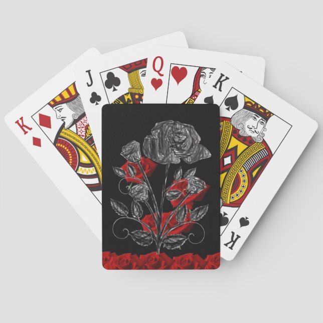 Jeu de Cartes à Jouer Floral (dos)