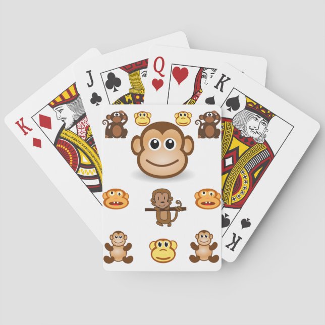 Jeu de cartes à jouer Singe (dos)