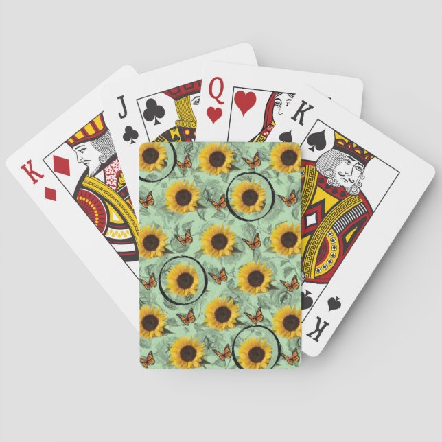 Jeu de cartes à jouer Tournesol (dos)