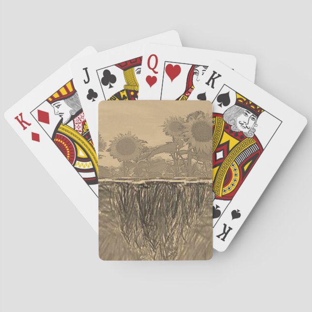 Jeu de cartes à jouer Tournesol (dos)