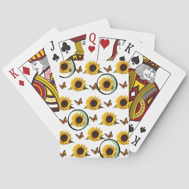 Jeu de cartes à jouer Tournesol (dos)