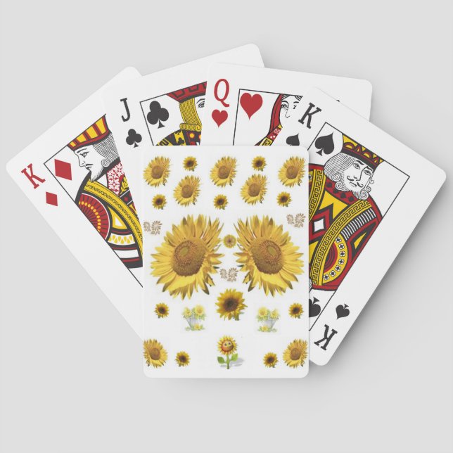 Jeu de cartes à jouer Tournesol (dos)