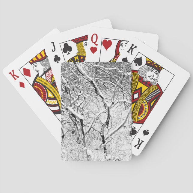 Jeu De Cartes à la maison dans la neige (dos)