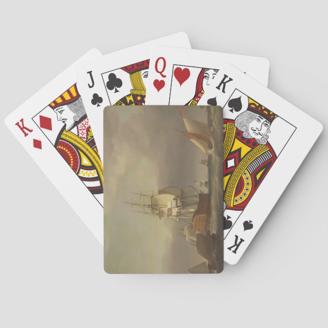 Jeu De Cartes A Seascape with Men-of-War and Small Craft (dos)