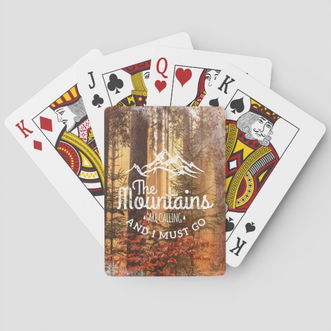 Jeu De Cartes À thème de montagne (dos)