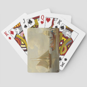 Jeu De Cartes A Wherry Taking Passengers out to Two Anchored Pac