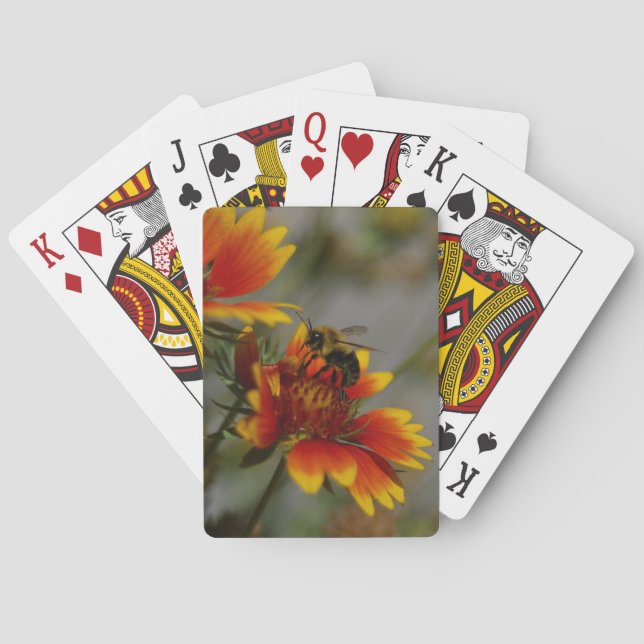 Jeu De Cartes Abeille butinant une fleur (dos)