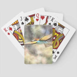 Jeu De Cartes Abeille Européenne En Aquarelle De Vol