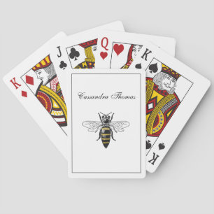 Jeu De Cartes Abeille Vintage Preppy Heraldic #2 Armoiries C
