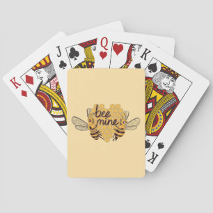 Jeu De Cartes Abeilles de dessin animé mignonnes avec cœur en n