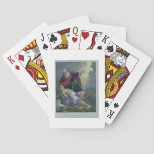 Jeu De Cartes Abraham Offrant Son Fils Isaac, d'une Bible pr