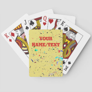 Jeu De Cartes Abstract Art Paint Splashes Spots Custom Name