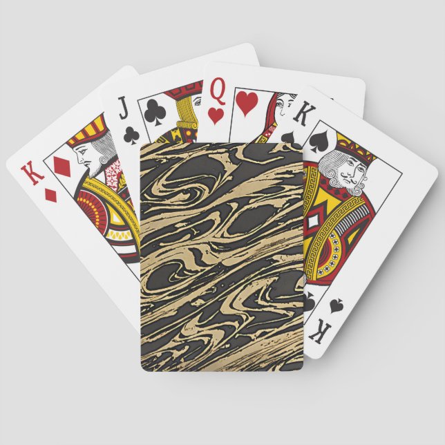 Jeu De Cartes Abstract Fluid Art - Black Marble Effect (dos)