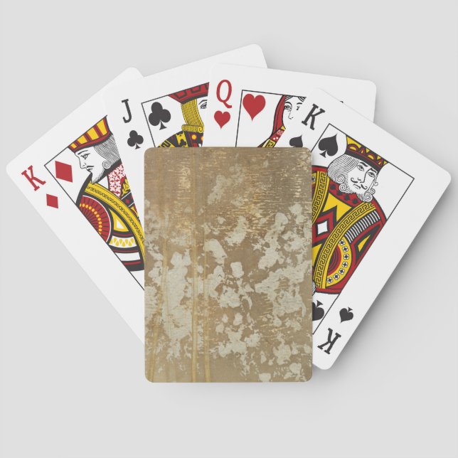 Jeu De Cartes Abstract Gold Painting with Silver Speckles (dos)