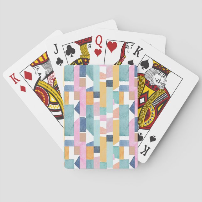 Jeu De Cartes Abstract Watercolor Shape Pattern (dos)