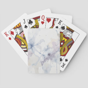 Jeu De Cartes Abstrait éclaboussure d'encre fluide bleu et viole