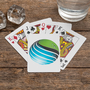 Jeu De Cartes Abstrait Green and Blue Globe Modern Earth
