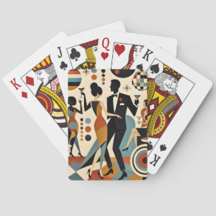 Jeu De Cartes Abstrait Jazzy Martinis et Soirée Dansante Cocktai