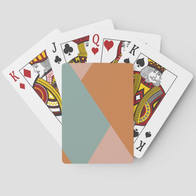 Jeu De Cartes Abstrait Rétro Moderne (dos)
