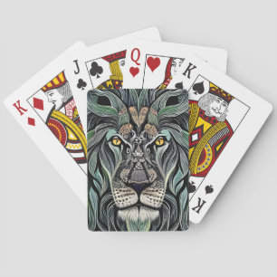Jeu De Cartes Abstrait Shabby Chic King Lion