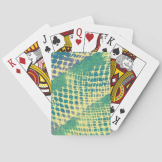 Jeu De Cartes Abstrait Vert Bleu Violet Motif Jouer Cartes
